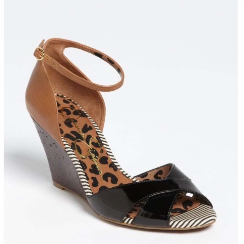 Jessica Simpson Nouta Ankle Strap Wedge Size 8.5